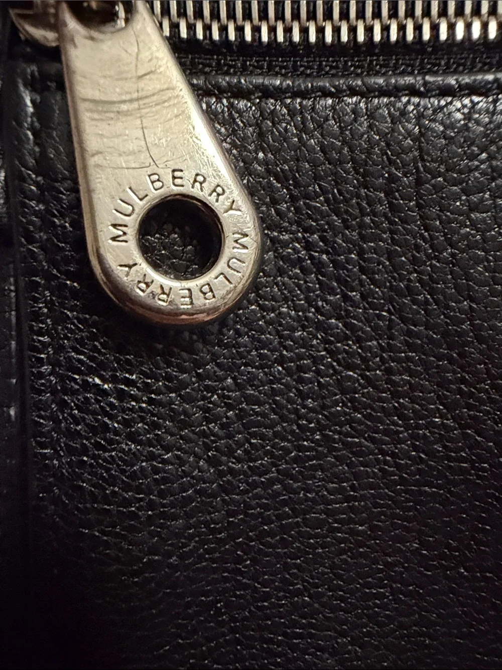MULBERRY BLACK LEATHER ENVELOPE WALLET